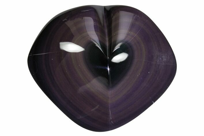 Polished Rainbow Obsidian Heart - Mexico #362205